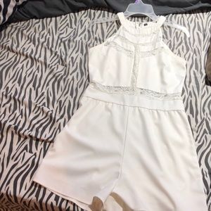 White dress with shorts